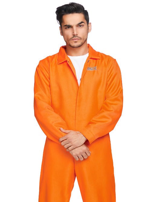 Men's Orange State Prison Jumpsuit Costume - worldclasscostumes