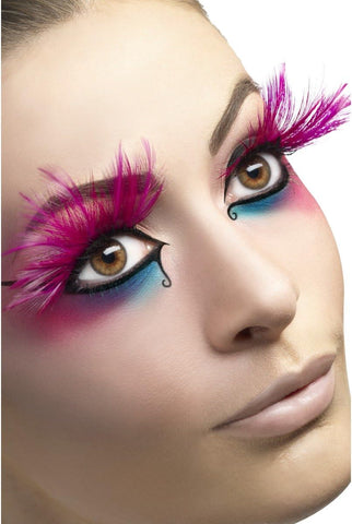 Fever Women's Long Pink Feather Eyelashes