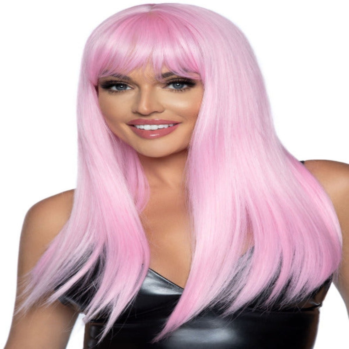 24 Inches Long Straight Bang Wig - worldclasscostumes