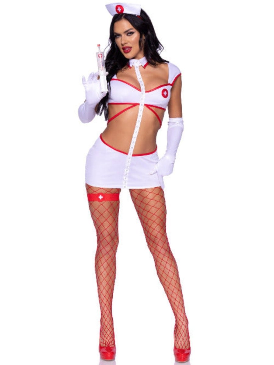 4 PC Heartstopping Nurse Womens Costume - worldclasscostumes