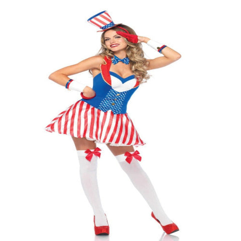 4 PC Yankee Doodle Darlin Costume - worldclasscostumes