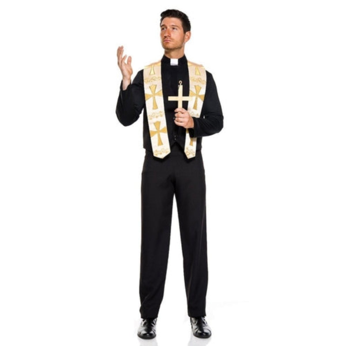 5 PC Priest Mens Costume - worldclasscostumes