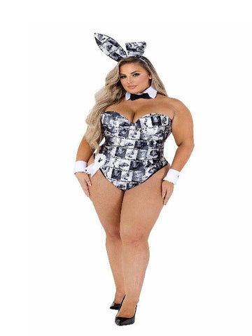 8pc Playboy Bunny Cover Girl Costume - worldclasscostumes