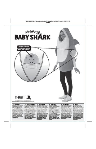 Adult Baby Shark Baby Shark Costume - worldclasscostumes