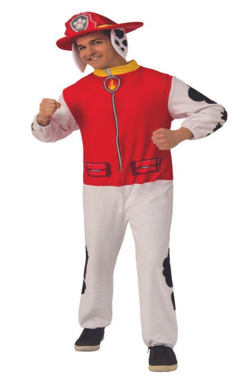 Adult PAW Patrol Marshall Jumpsuit Costume - worldclasscostumes