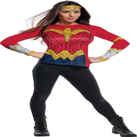 Adult Wonder Woman Justice League Costume Top - worldclasscostumes