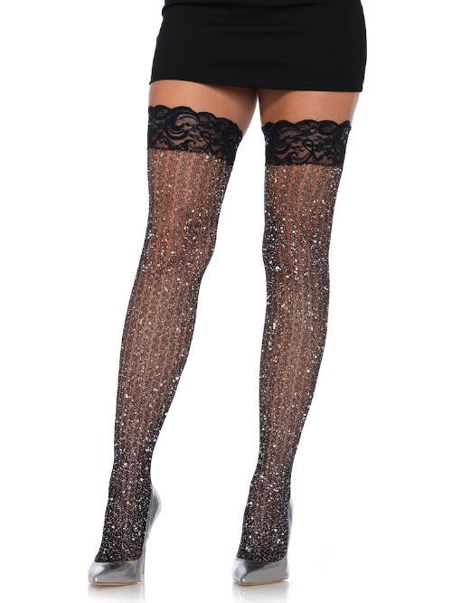 Ash Cable Net Thigh Highs - worldclasscostumes