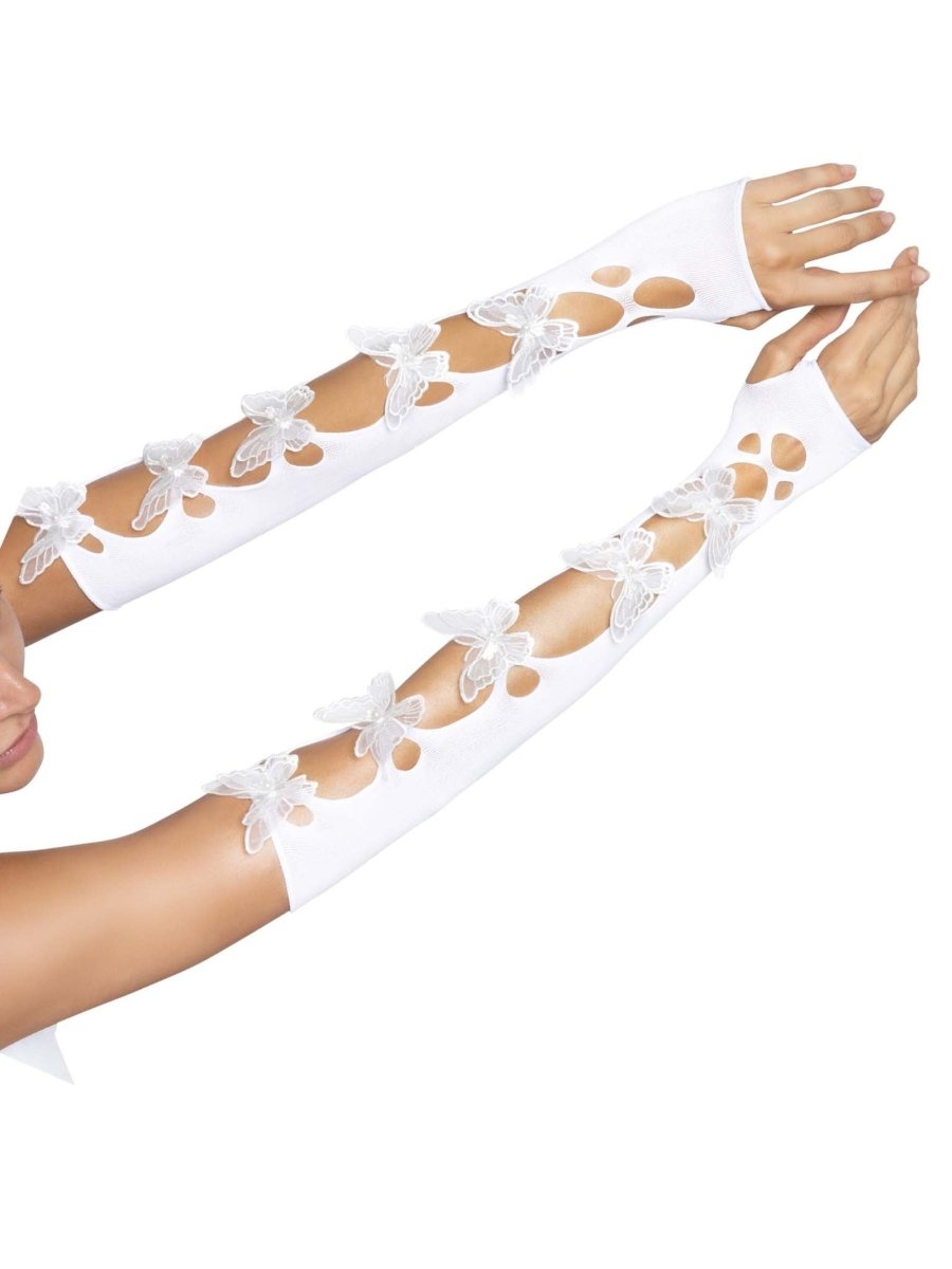 Butterfly Cut Out Arm Warmers - worldclasscostumes