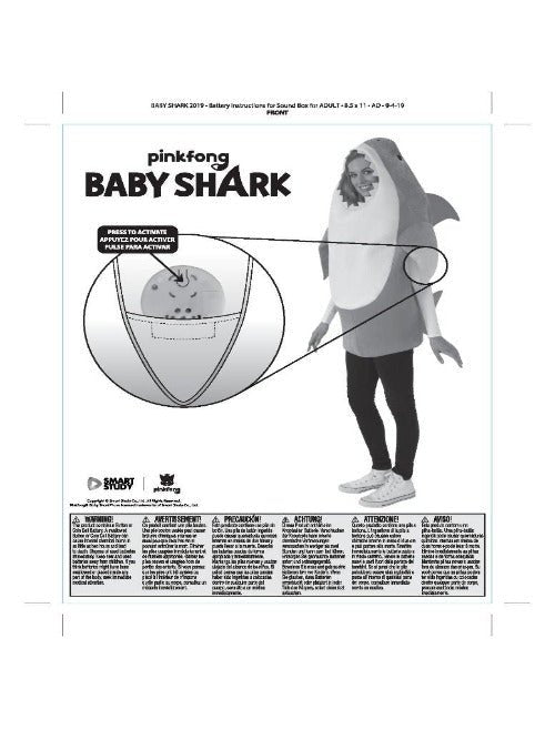 Buy Adult Baby Shark Daddy Shark Costume - worldclasscostumes