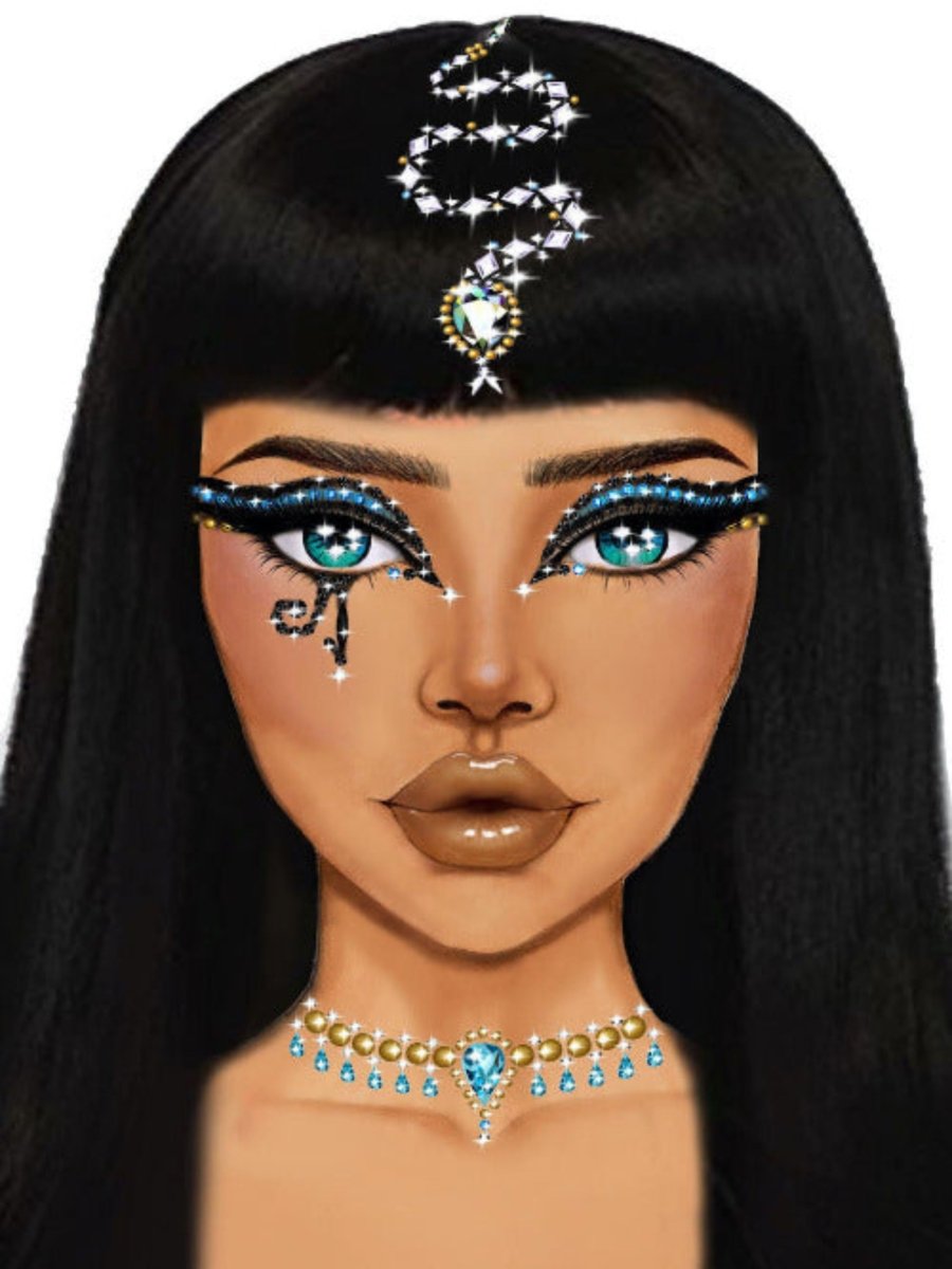 Cleopatra Adhesive Face Jewels Sticker - worldclasscostumes