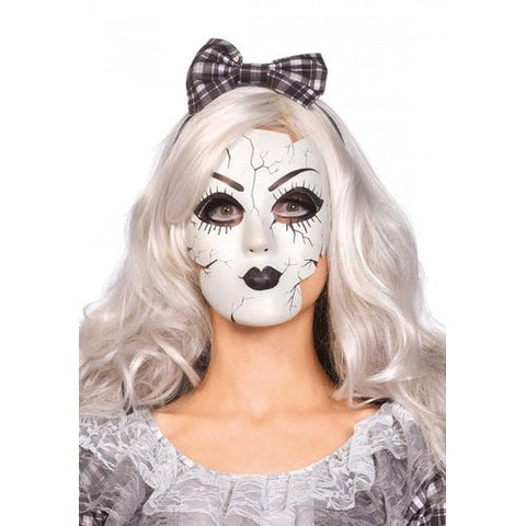 Creepy Porcelain Doll Mask With Strap - worldclasscostumes