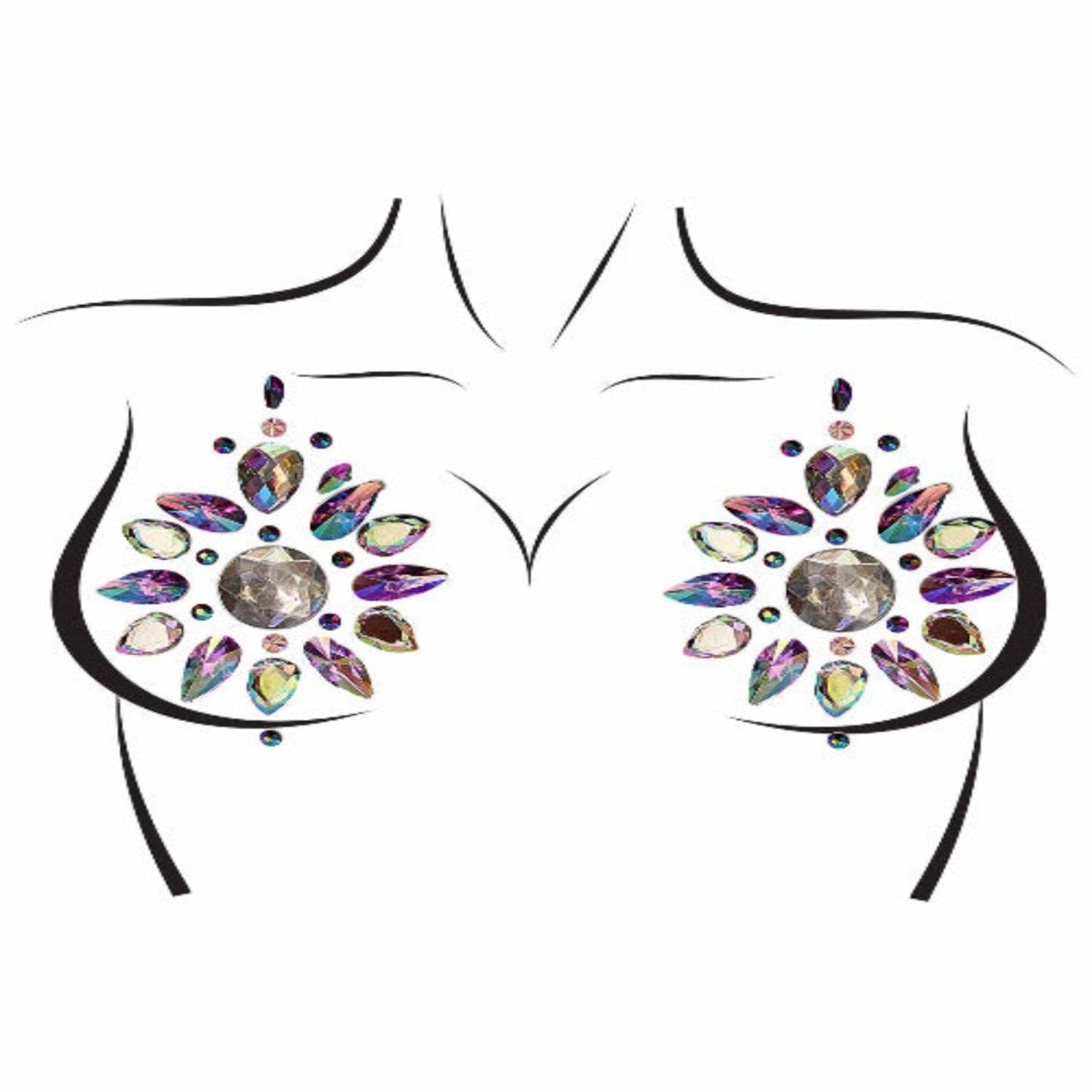 Cressida Jewels Sticker Nipple Pasties - worldclasscostumes
