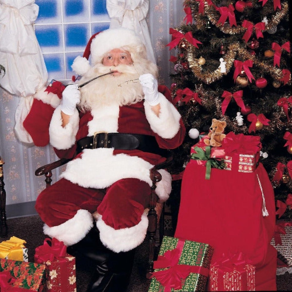 Crimson Imperial Plush Adult Santa Suit with Faux Fur Trim - worldclasscostumes