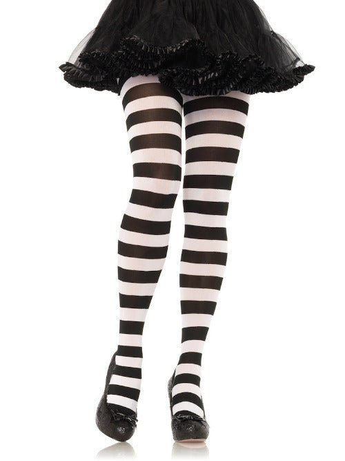 Darby Striped Opaque Tights - worldclasscostumes