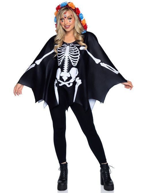 Day of the Dead Costume Poncho - worldclasscostumes