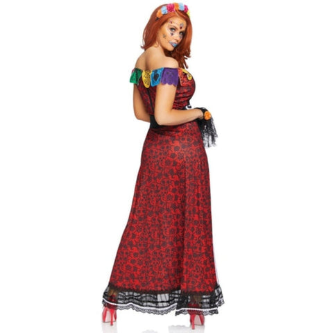 Deluxe Day Of The Dead Beauty Costume - worldclasscostumes