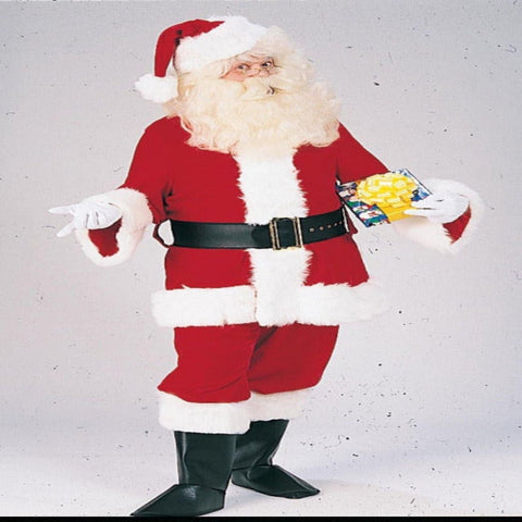 Deluxe Velveteen Adult Santa Suit with Faux Fur Trim - worldclasscostumes