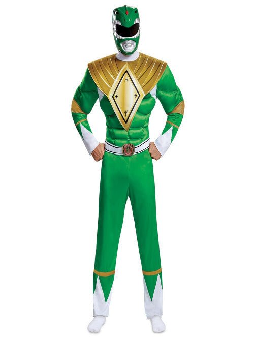 Disguise Men's Green Ranger Classic Muscle Adult Costume - worldclasscostumes