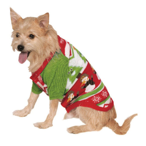 Dog Ugly Christmas Sweater - Snowman - worldclasscostumes