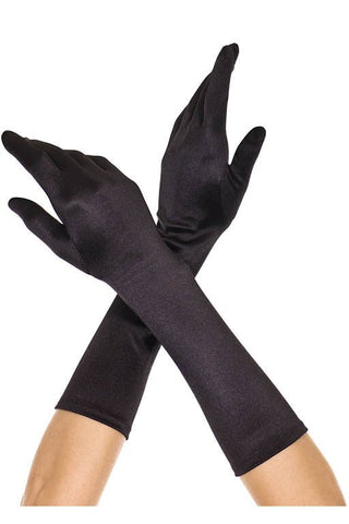 Elbow length satin gloves - worldclasscostumes