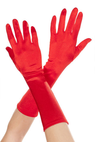 Elbow length satin gloves - worldclasscostumes