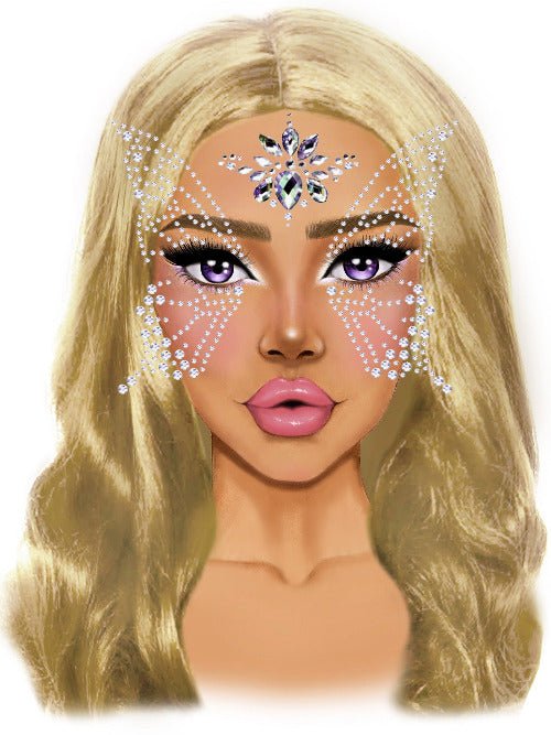 Fairy adhesive face jewels sticker - worldclasscostumes