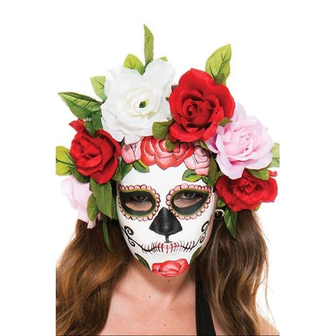 Flower Head Piece Mask - worldclasscostumes