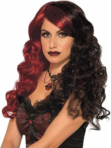 Forum Novelties Women's Crimson Night Red and Black Costume Wig - worldclasscostumes