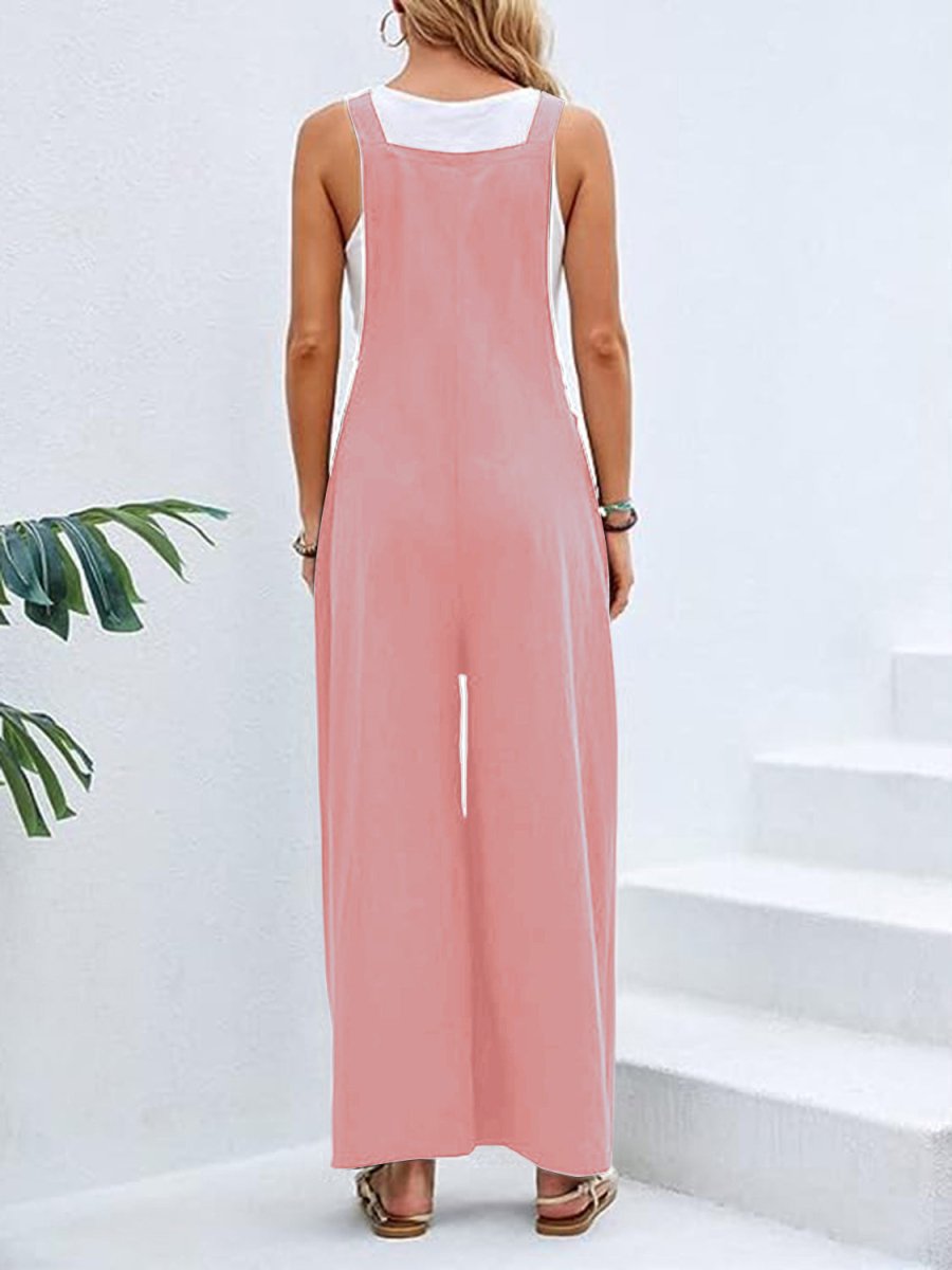 Full Size Wide Leg Overalls with Pockets - worldclasscostumes