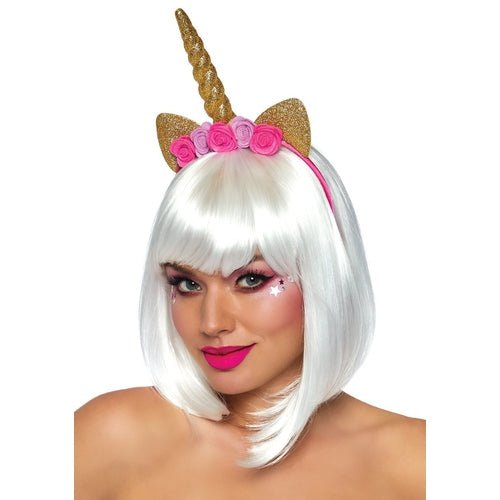 Golden Glitter Unicorn Headband - worldclasscostumes