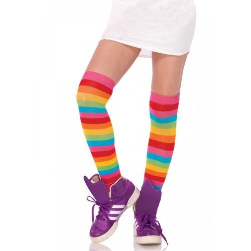 Harper Rainbow Thigh High Stockings - worldclasscostumes