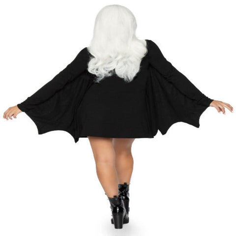 Jersey Spider Dress With Scalloped Web Wing Sleeve - worldclasscostumes