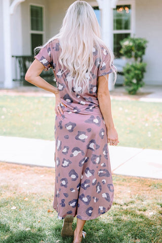 Leopard Slit Dress with Pockets - worldclasscostumes