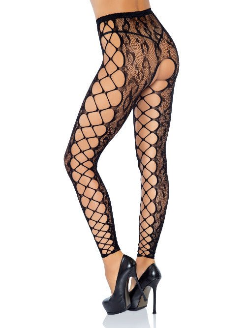 Lexi Leopard Footless Tights - worldclasscostumes