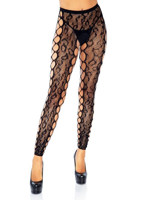 Lexi Leopard Footless Tights - worldclasscostumes