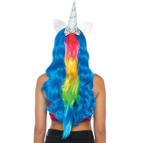 Magical Unicorn Headband with Rainbow Wig Mane - worldclasscostumes