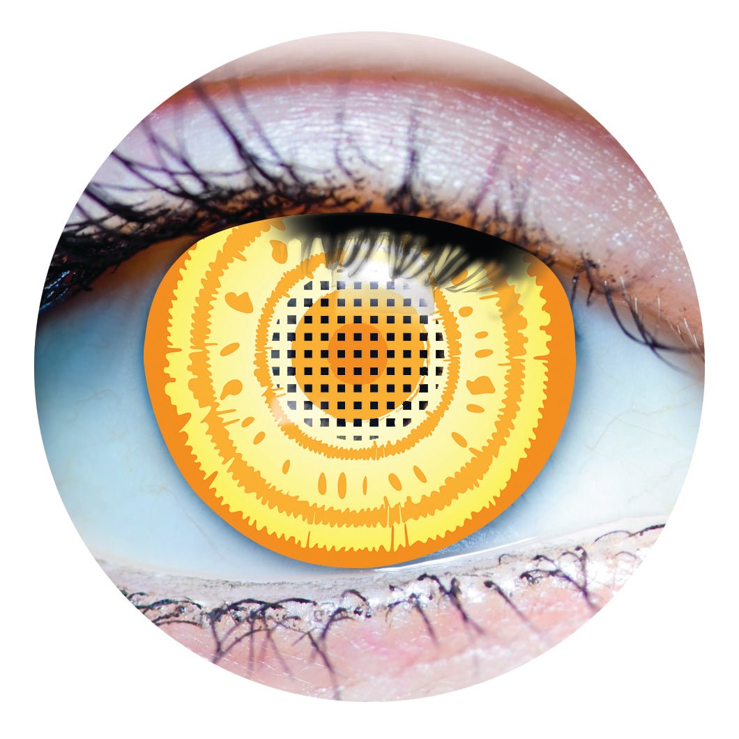 Makima Orange & Yellow Cosplay Contact Lenses - worldclasscostumes