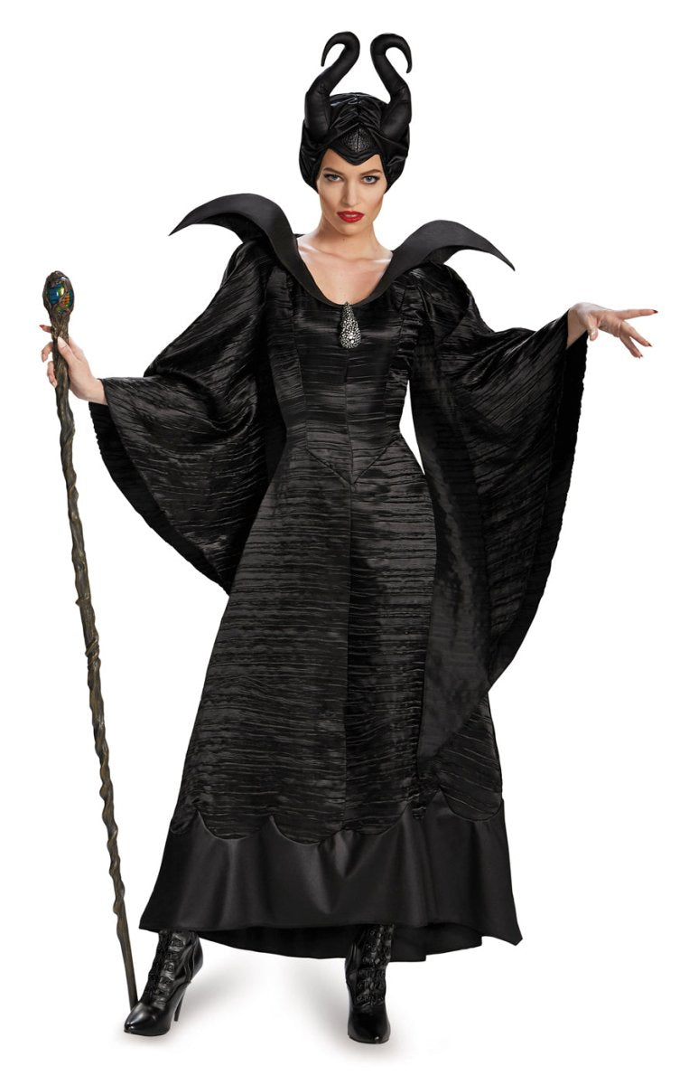 Maleficent Christening Black Gown Adult Deluxe - worldclasscostumes