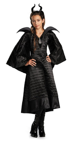 Maleficent Christening Black Gown Child Deluxe - worldclasscostumes