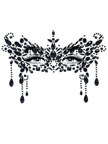 Masquerade Adhesive Face Jewels Sticker - worldclasscostumes