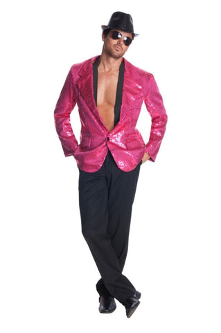 Mens Pink Sequin Jacket - worldclasscostumes