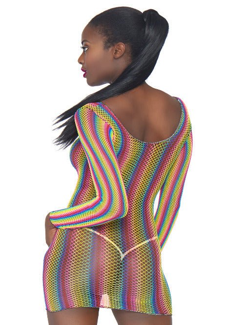 Not Sorry Rainbow Net Dress - worldclasscostumes