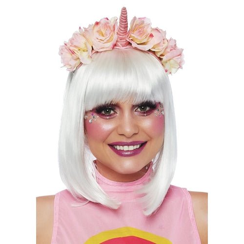 Pastel Velvet Unicorn Flower Costume Headband - worldclasscostumes