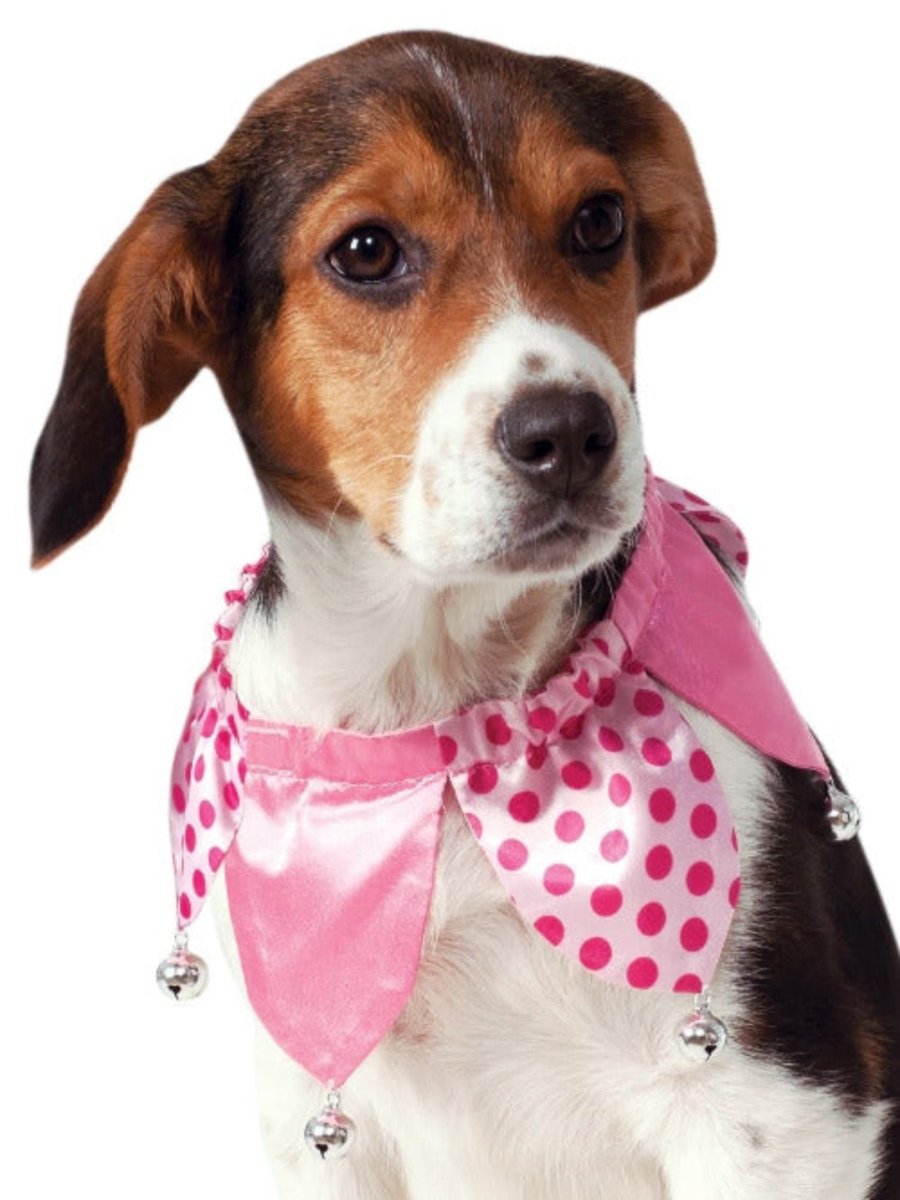 Pet Pink Jester Collar Costume - worldclasscostumes