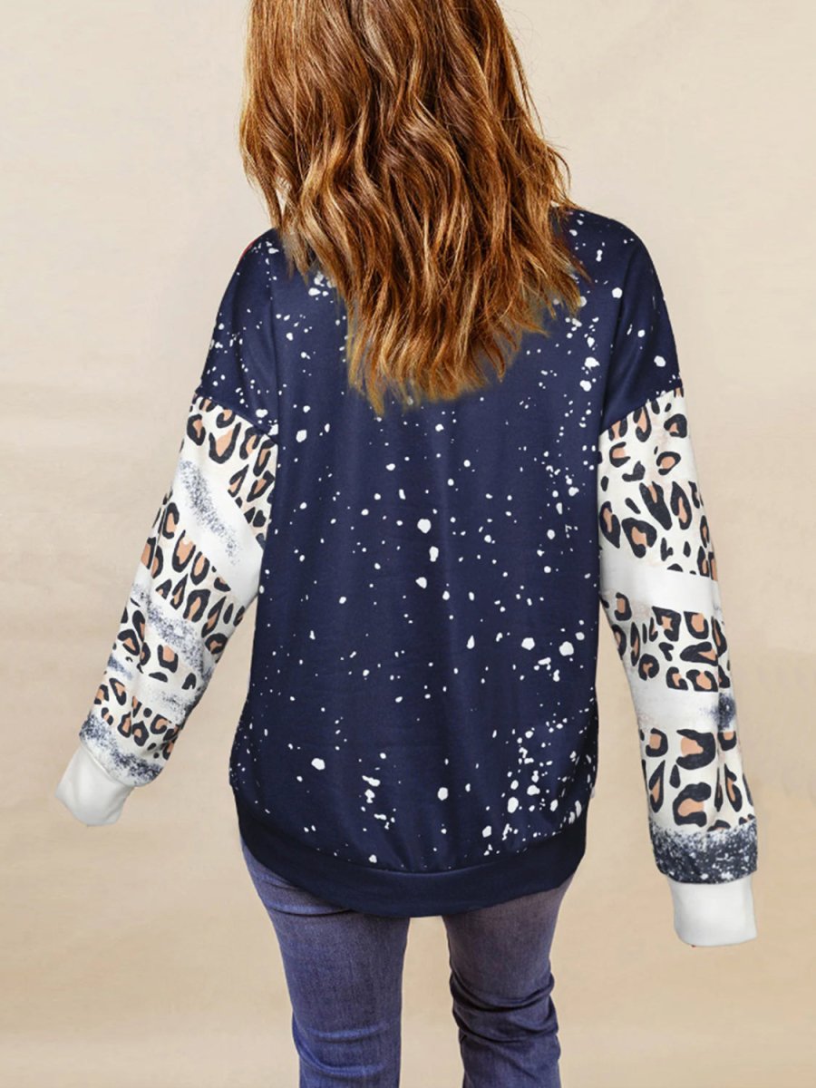 Plus Size Graphic Leopard Sweatshirt - worldclasscostumes