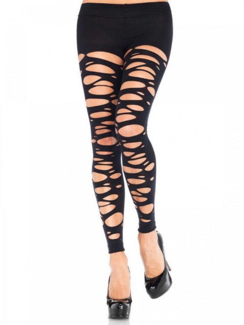 Posy Tattered Footless Tights - worldclasscostumes