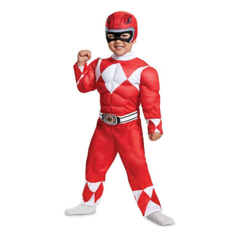 Power Rangers Red Ranger Muscle Costume for Toddlers - worldclasscostumes