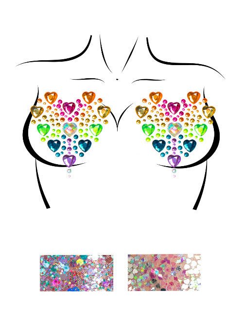 Prism Adhesive Jewel Nipple Stickers - worldclasscostumes