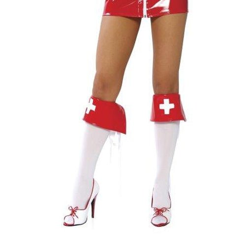 Red and White Boot Covers - worldclasscostumes