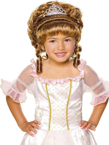 Rubie's Charming Princess Child's Costume Wig, Brunette - worldclasscostumes